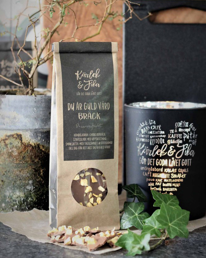 Chokladbräck Du är guld värd - Majas lyktor/Barncancerfonden